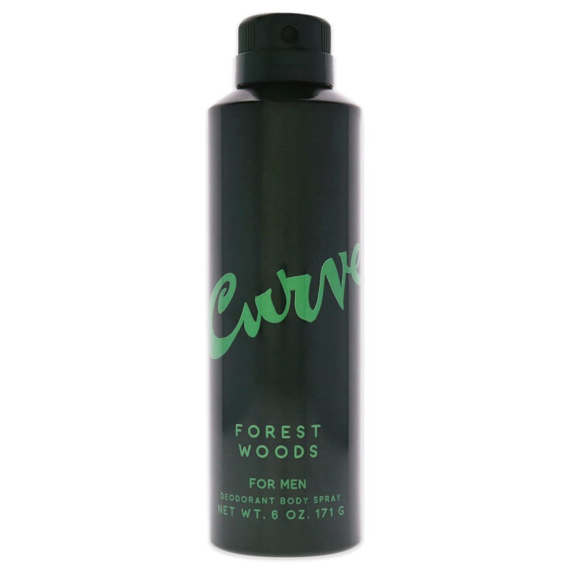 Curve Men's Deodorant Fragrance Spray by Curve, Casual Day or Night Scent, Forest Woods, 6 Fl Oz - Image 1