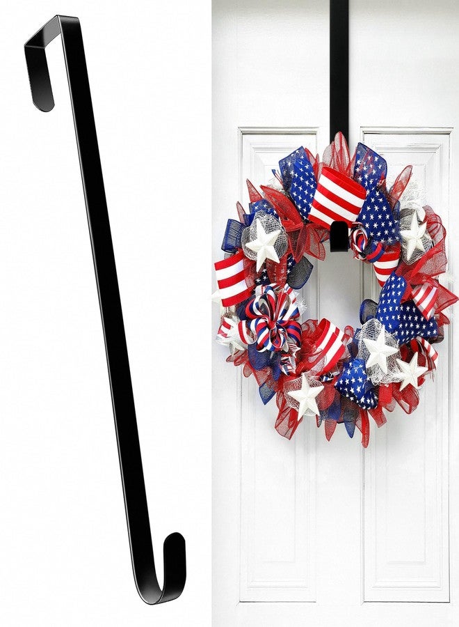 HOOSUN Wreath Hangers for Front Door Easter Decorations,12" Easter Wreath Hook Holder,Over The Door Hooks Hanger,Metal Garland Hangers Hook for Patriotic Spring Wreath Porch Decor - Image 1