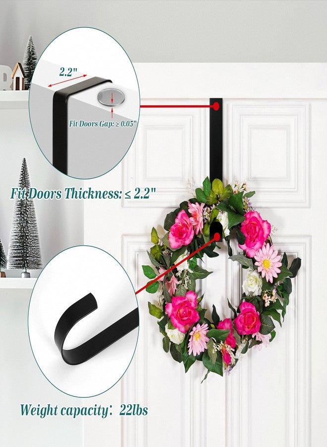 HOOSUN Wreath Hangers for Front Door Easter Decorations,12" Easter Wreath Hook Holder,Over The Door Hooks Hanger,Metal Garland Hangers Hook for Patriotic Spring Wreath Porch Decor - Image 5