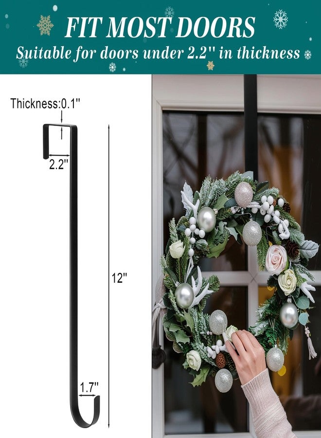 HOOSUN Wreath Hangers for Front Door Easter Decorations,12" Easter Wreath Hook Holder,Over The Door Hooks Hanger,Metal Garland Hangers Hook for Patriotic Spring Wreath Porch Decor - Image 4