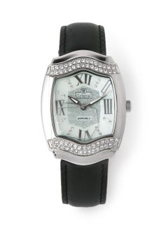 GENEVAL Leather Strap Analog Wrist Watch GLS134WPWB - 32mm - Black  - Image 1
