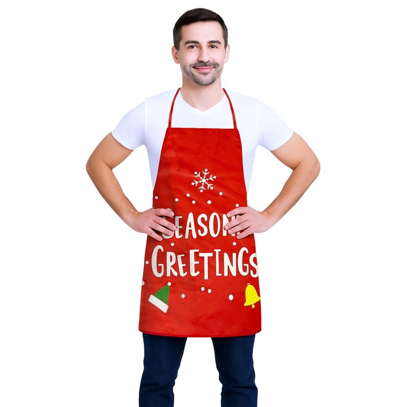 CHRISTMAS MAGIC Seasons Greetings Apron Adult Size 54x78cm - Image 1