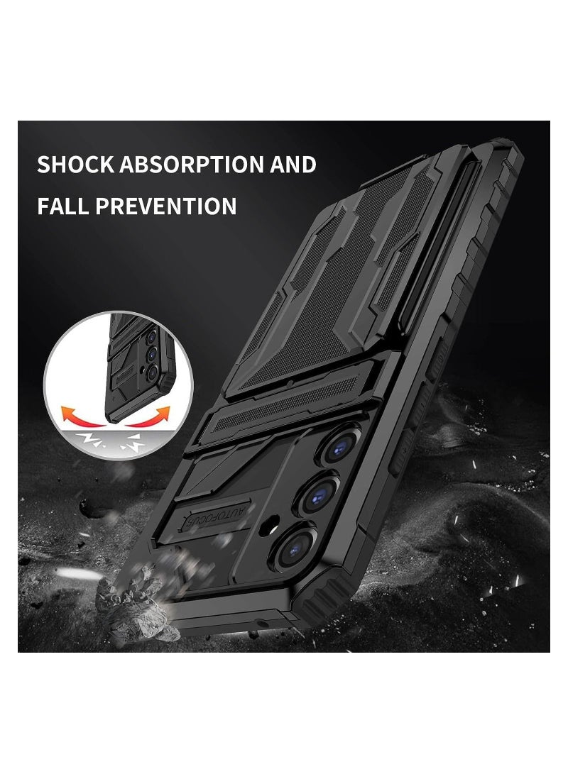 Protective Cover for Samsung Galaxy A34 5G Wallet Case with Credit Card Holder Stand Kickstand Slim Rugged Shockproof Heavy Duty Defender Armor  - Image 4