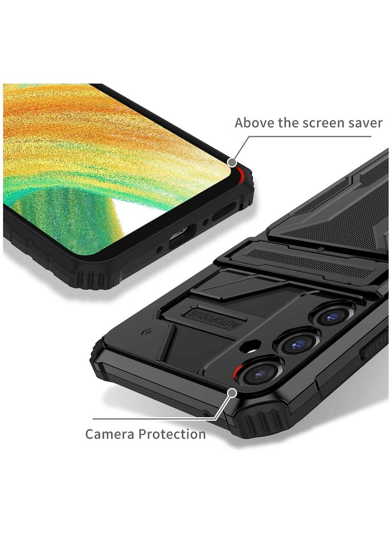 Protective Cover for Samsung Galaxy A34 5G Wallet Case with Credit Card Holder Stand Kickstand Slim Rugged Shockproof Heavy Duty Defender Armor  - Image 5