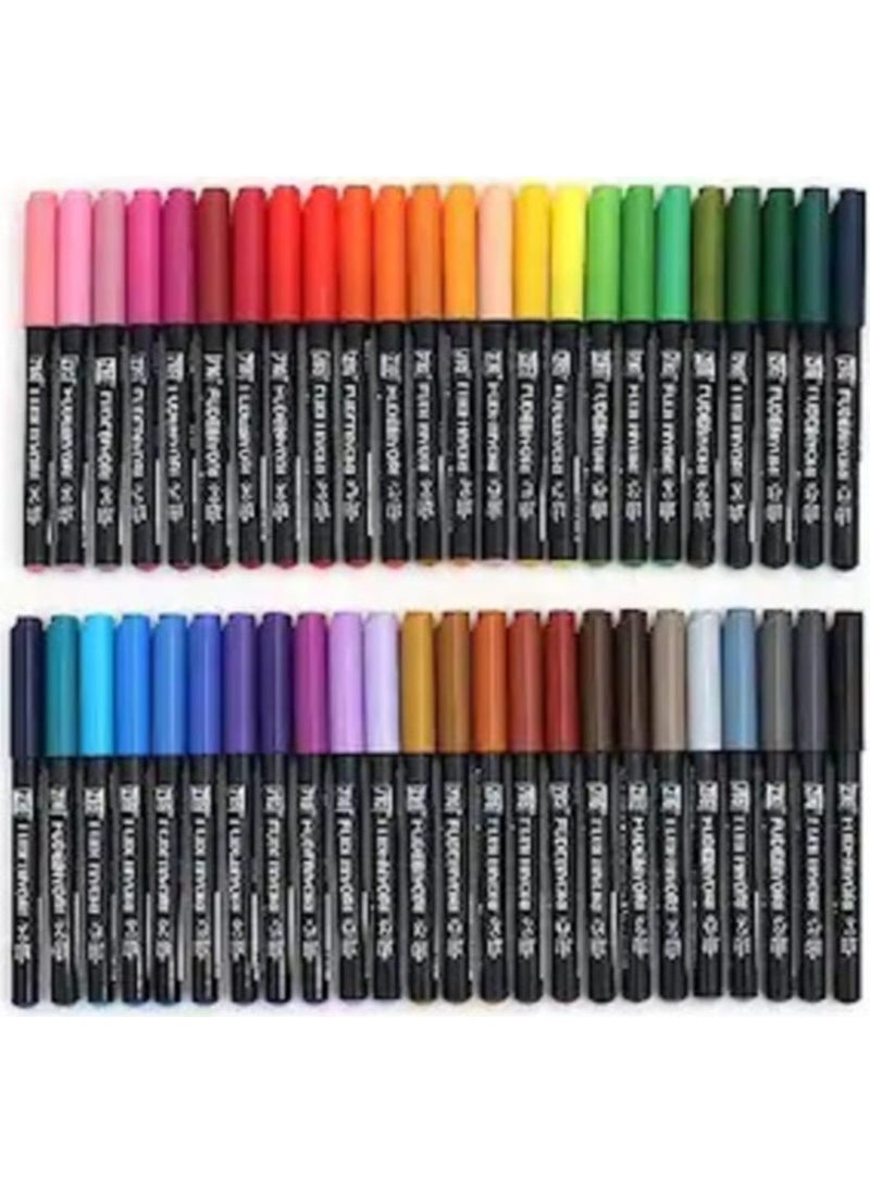 Zig Fudebiyori Brush Pen Brush Pen Set 48 Colors  - Image 1