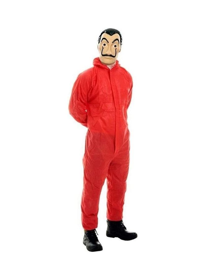 Rock Pow La Casa De Papel Hoodie Jumpsuit Costume With Mask - Image 3