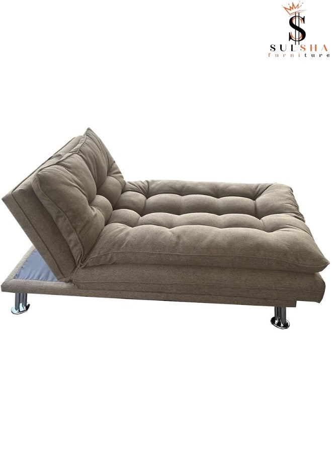 Sulsha sofa cum bed living room Fabric Sofa Bed Chrome Legs. Three Seat Sofa bed Modern Design Living Room Sofa Model S208 Brown - pzsku/Z11FAD13C9CCB363B3C2CZ/45/_/1707378229/528b2cdf-1967-4311-8f42-977f35a33d4d