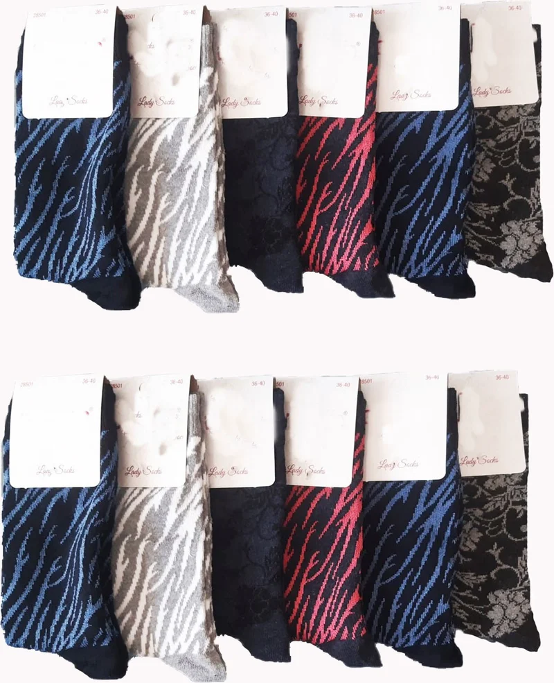 Hepsine Rakip Competing All 12 Pack Women's Sock Socks Colorful Cotton Economical