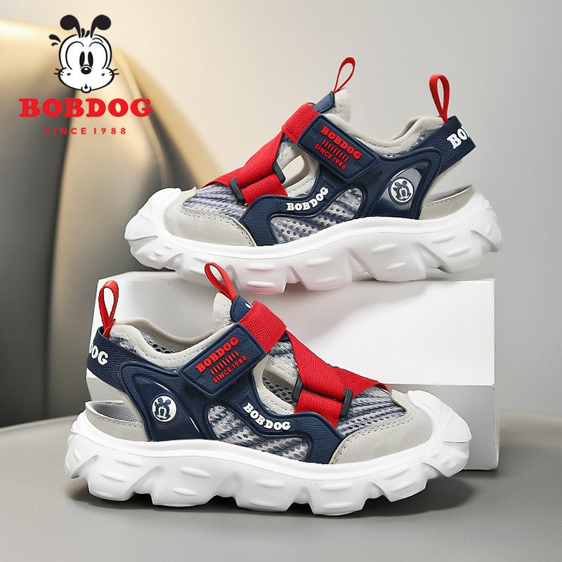 Boys' Shoes Sports Sandals 2025 Children'S Baotou Sandals Medium And Large Children'S Non-Slip Breathable Frame Sandals - Image 2