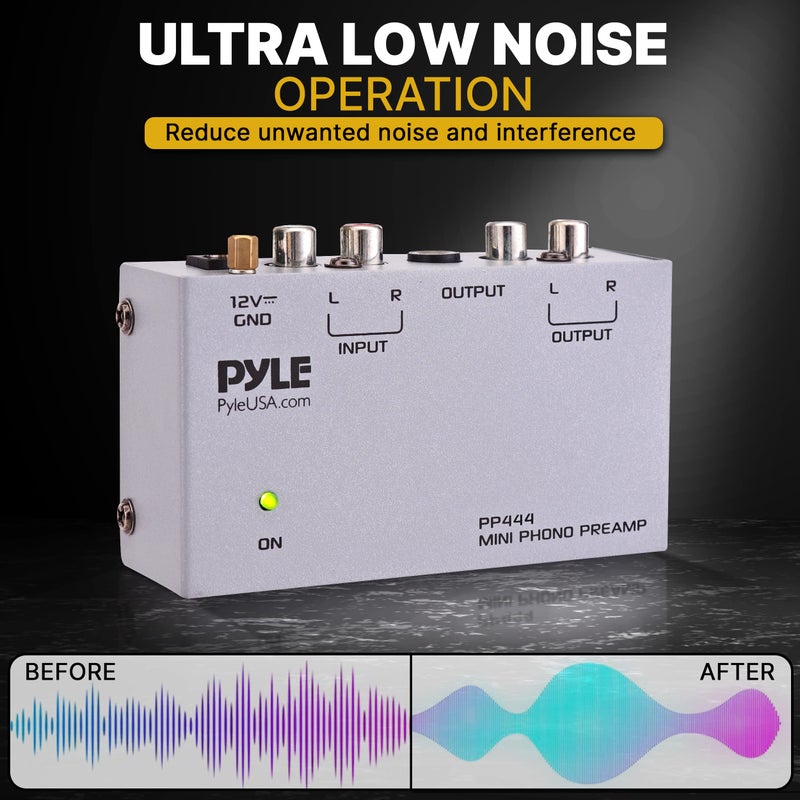 PYLE-PRO PP444 Ultra Compact Phono Turntable Preamp - Image 4