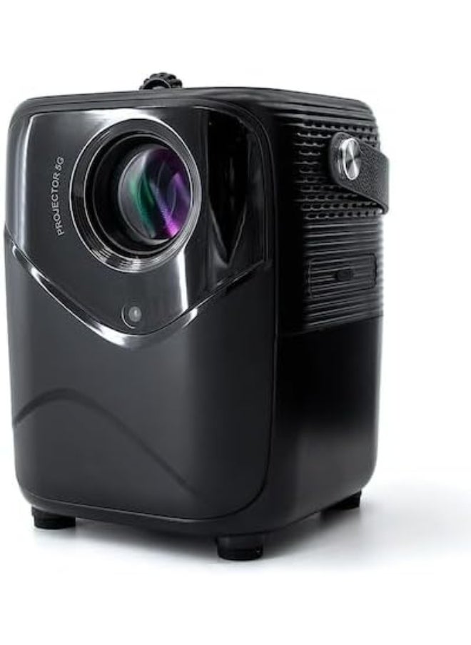 Umiio Smart Screen Projector: 5G WiFi, Bluetooth, Quadrangle Trapezoid Design, 1080P Android Projection for Movies, Music, TV, and Gaming (A009-Q1, Black)  - Image 1