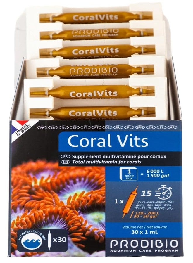 Prodibio Coral Vits, Multi-Vitamin Reef Supplement, Saltwater, 30/1 mL vials, 30 gal and up - Image 4