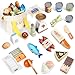 Pithfor Wooden Play Food Set for Kids Toddlers Grocery Store Pretend Play Food Pretend Grocery Shopping Play Kitchen Accessories for Boys Girls - Image 3
