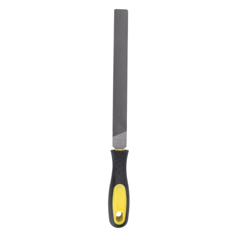 8in Flat Mill Steel File Grinding Blade with Handle Sharpening Shaping Tool for MetalCoarse Teeth File - Image 1