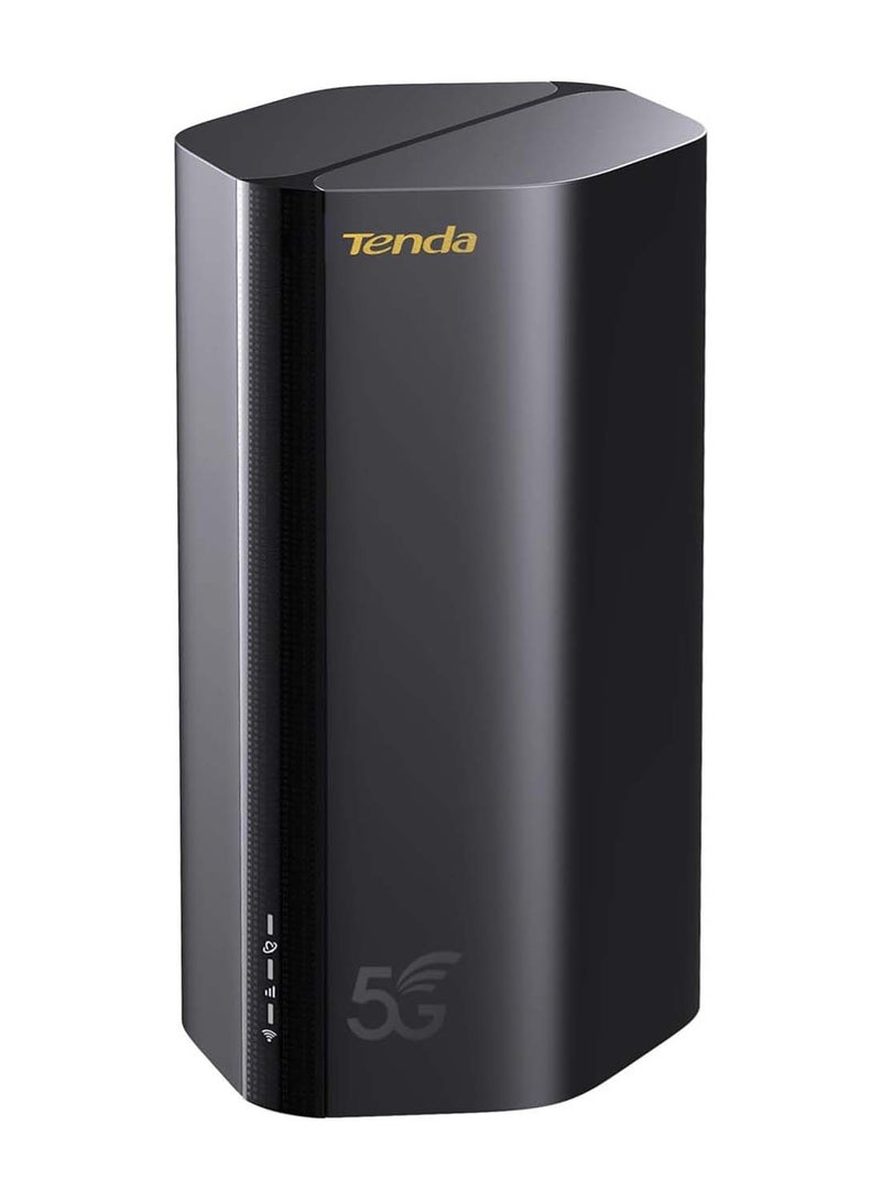 Tenda 5G03 5G NR LTE WLAN Router for Nano SIM Card (AX1800 CAT19 2.4GHz: 574Mbit/s+5GHz: 1201Mbit/s, 4.67Gbps in Download) 2-Gigabit Port, Plug & Play, Wi-Fi 6 Technology, MU-MIMO, WPA3 Black - Image 1