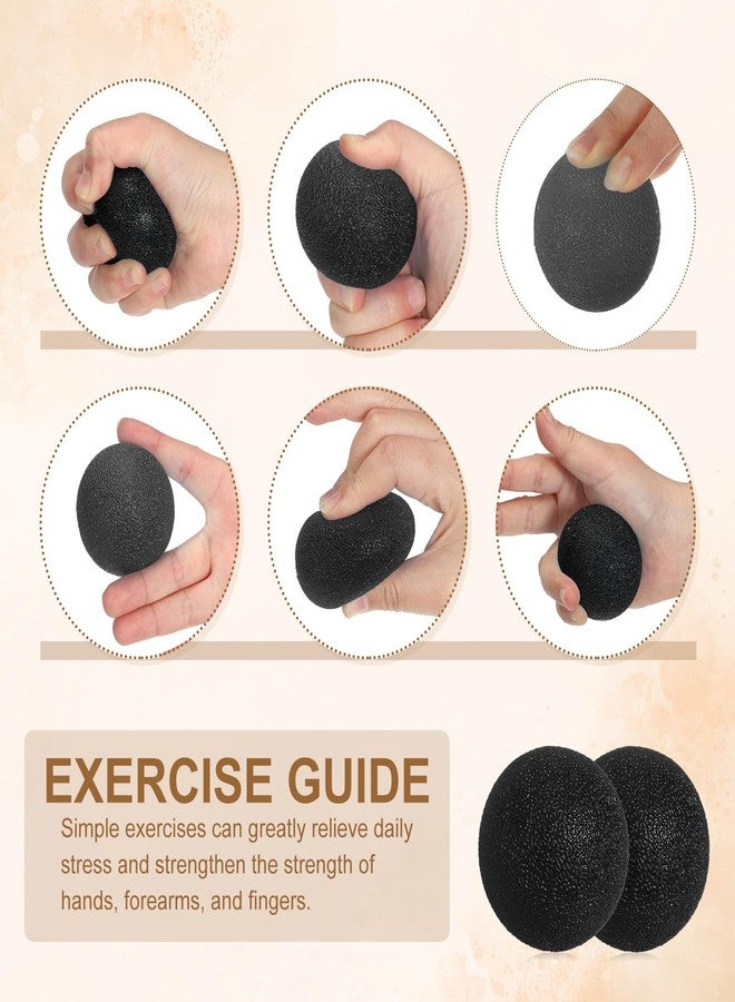 PATIKIL Hand Exercise Ball, 2 Pcs Squeeze Balls Stress Ball for Adults Grip Strengthening Occupational Equipment for Finger Wrist Strength, Black - Image 4