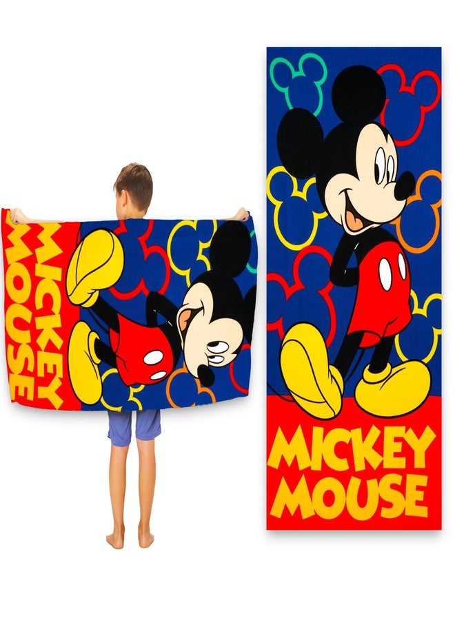 Disney Mickey Mouse Beach Towel Set - Bundle with 27" x 54" Microfiber Pool Towel Plus Tattoos, More | Mickey Beach Towel for Kids, Adults - Image 2