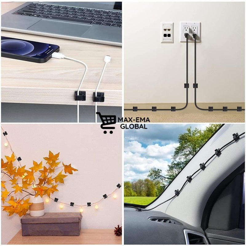 MAX-EMA GLOBAL MAX-EMA Pvc Electrical Flexible Cable 1.5mm 3 Core 2 Meter White Electric Wire With 2 Wire Connectors 3-pin Plug 8 Self Adhesive Wire Holders Diy Kit For Extension Cord Power Cable Electric Wire Setup - Image 5