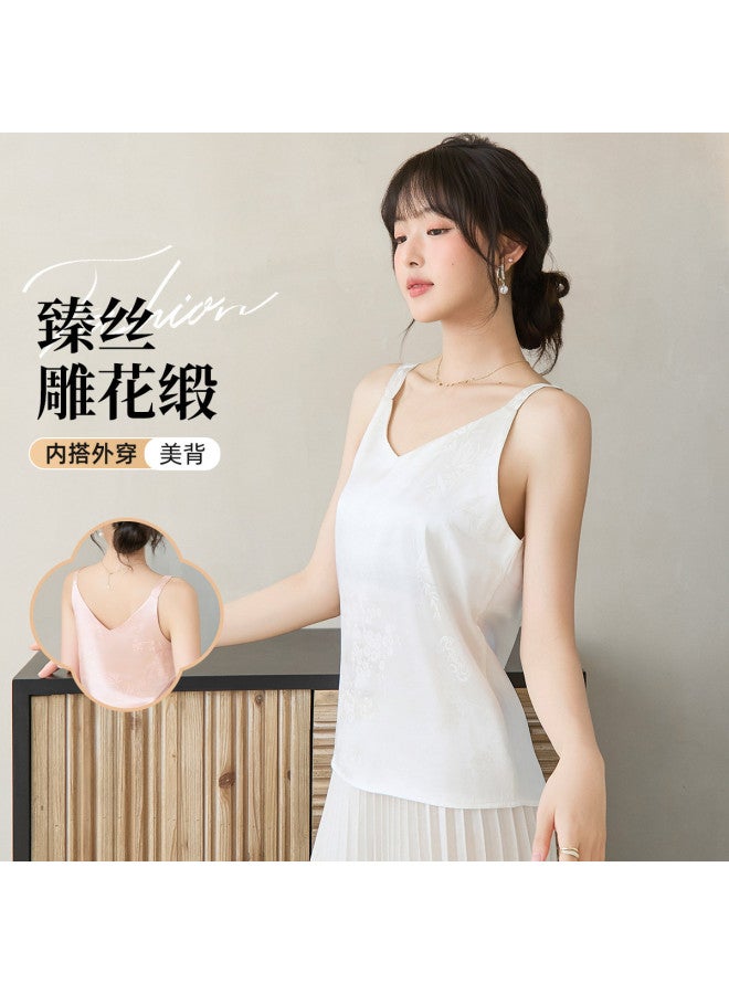 Fenton Elegant Vest Top - Exquisite Innerwear, Faux Silk Stylish Camisole For Layering Or Standalone Wear - Image 2