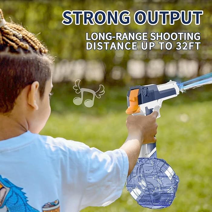 Storio Rechargeable Electric Battery Operated Holi Pichkari Water Gun Toy for Kids | Desert Burst with Drum & Cartridge| Upto 30Ft Shooting Range| High Pressure Mechanism,Water Gun Toy for Holi - Image 5
