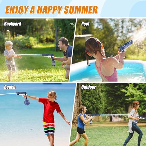 Storio Rechargeable Electric Battery Operated Holi Pichkari Water Gun Toy for Kids | Desert Burst with Drum & Cartridge| Upto 30Ft Shooting Range| High Pressure Mechanism,Water Gun Toy for Holi - Image 2
