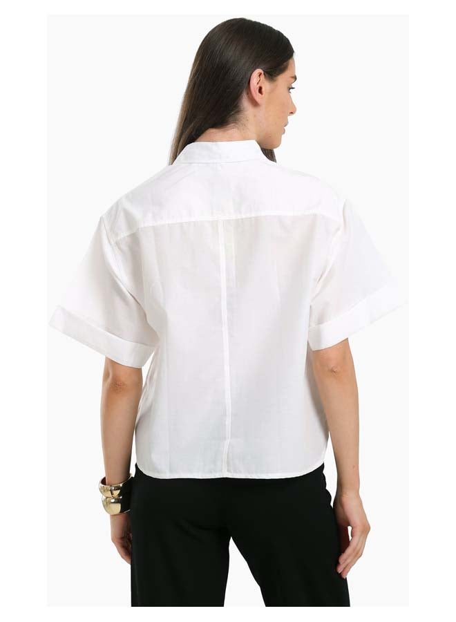 Clue White Short Sleeves Shirt  - Image 3