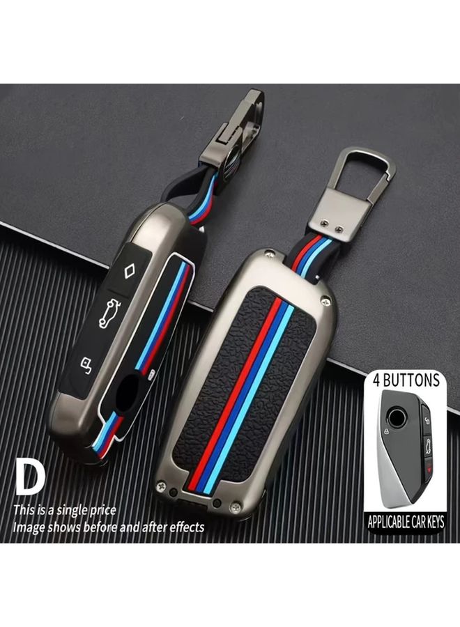 For BMW 525 530 535 730 740 X2 X3 X5 I7 X7 G07 LCI IX I20 X1 U11 G70 X09 XM U06 G81 M3 New Fashion Car Key Case With Keychain Matt Black - Image 1