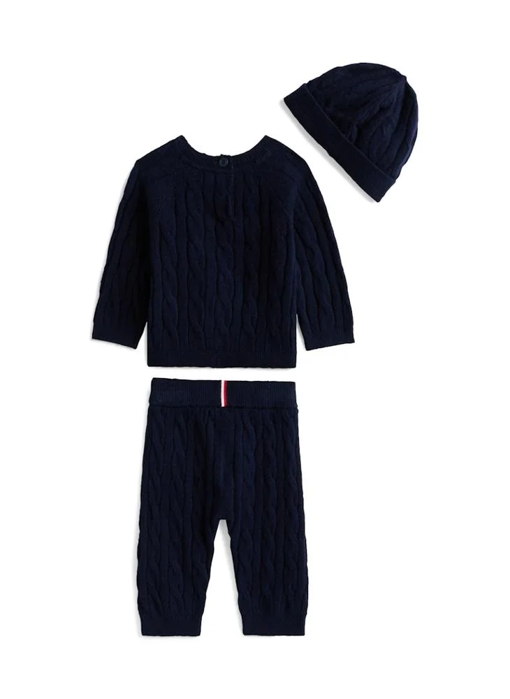 TOMMY HILFIGER Kids Cable Sweater Beanie Gift Pack
