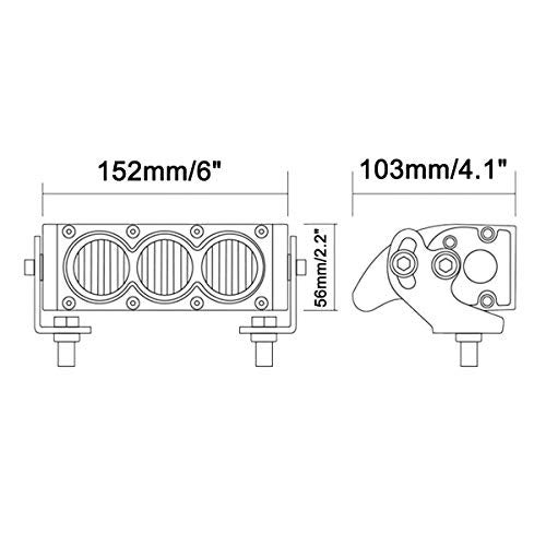 Lightronic Super Bright Offroad LED Light Bar 6" Single Row, 6000K Cool-White Wide Flood Beam for Pickup Truck Fog Head Light, 12V/24V DC, Corrosion/Vibration Resistant, Rugged Die-Cast Aluminum Housing, 1-Pack - Image 2