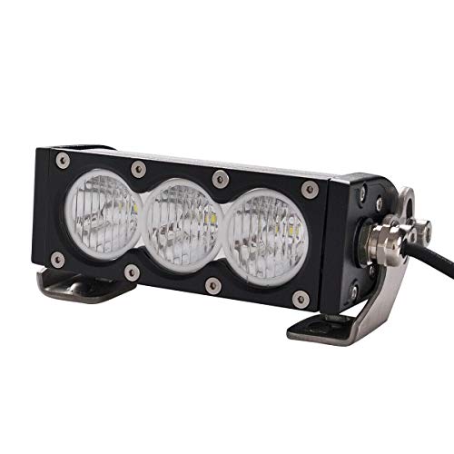 Lightronic Super Bright Offroad LED Light Bar 6" Single Row, 6000K Cool-White Wide Flood Beam for Pickup Truck Fog Head Light, 12V/24V DC, Corrosion/Vibration Resistant, Rugged Die-Cast Aluminum Housing, 1-Pack - Image 1