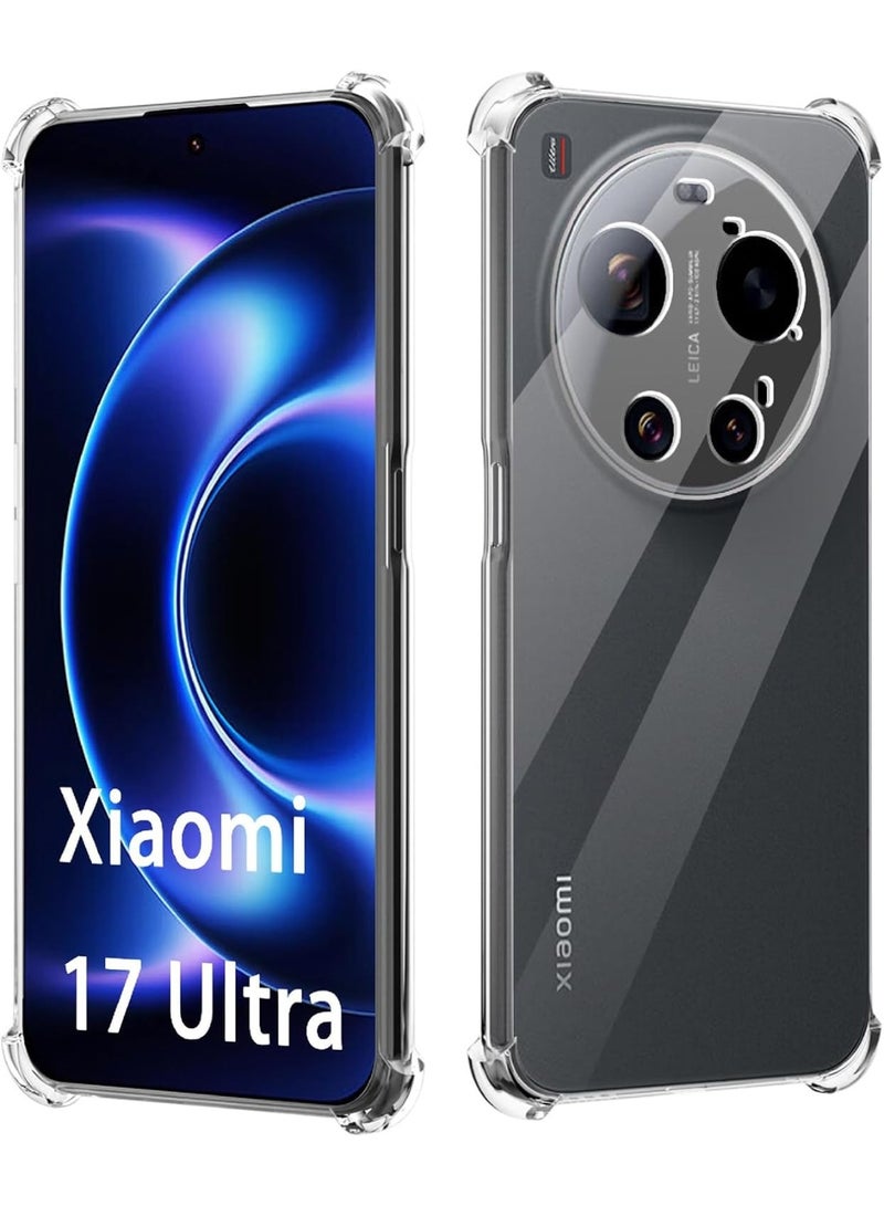 جراب متوافق مع هاتف Xiaomi 17 Ultra، جراب سيليكون TPU ناعم وخفيف الوزن، غطاء واقٍ من الصدمات مع حماية للكاميرا، مصمم خصيصًا لهاتف Xiaomi 17 Ultra - Image 1