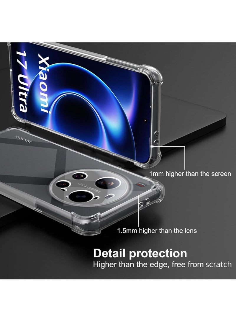 جراب متوافق مع هاتف Xiaomi 17 Ultra، جراب سيليكون TPU ناعم وخفيف الوزن، غطاء واقٍ من الصدمات مع حماية للكاميرا، مصمم خصيصًا لهاتف Xiaomi 17 Ultra - Image 3