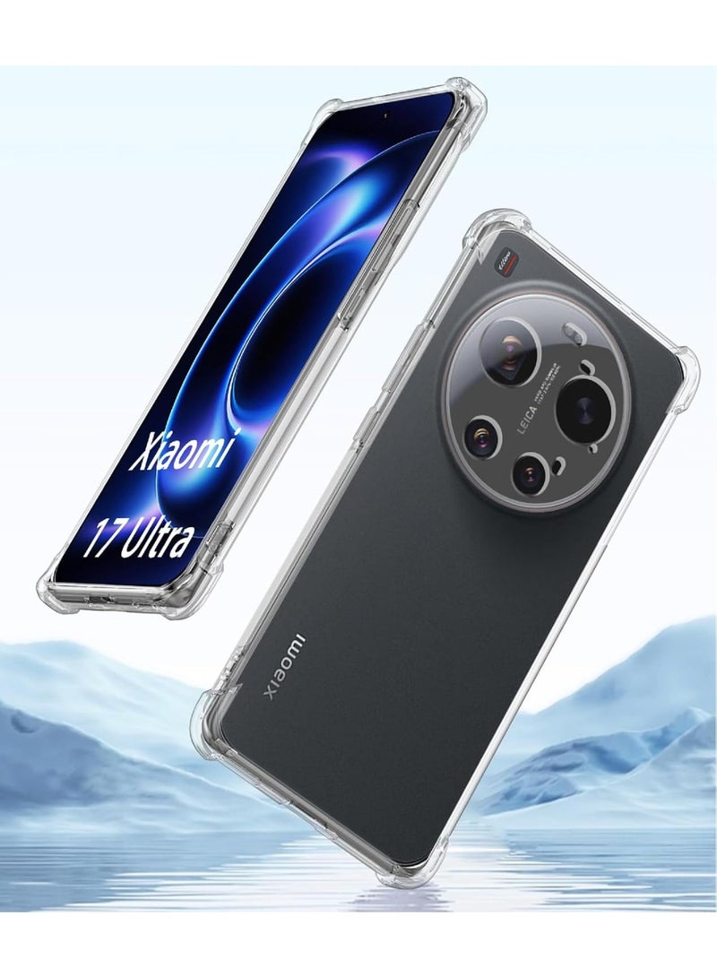 جراب متوافق مع هاتف Xiaomi 17 Ultra، جراب سيليكون TPU ناعم وخفيف الوزن، غطاء واقٍ من الصدمات مع حماية للكاميرا، مصمم خصيصًا لهاتف Xiaomi 17 Ultra - Image 4