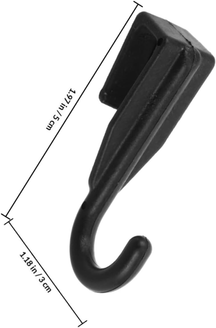 16pcs Multifunctional Plastic Square Tube Hooks for Microwave Oven Rack Space-Saving Oven Rack and Pot Hangers Black Utility Hooks for Kitchen Storage and Organization - Image 2