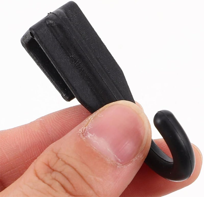 16pcs Multifunctional Plastic Square Tube Hooks for Microwave Oven Rack Space-Saving Oven Rack and Pot Hangers Black Utility Hooks for Kitchen Storage and Organization - Image 3