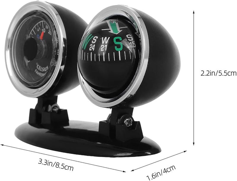 Homoyoyo Portable Vehicle Compass with Dashboard Mount for Car Boat Outdoor Use - Image 3