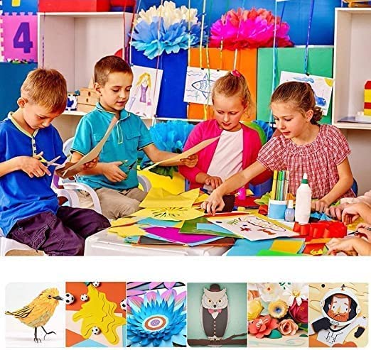 Eclet 40 pcs Color A4 Medium Size Sheets (10 Sheets Each Color) Art and Craft Paper Double Sided Colored Set 270 (40) - Image 4