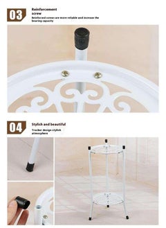 Bluejw 2-Layer Minimalist Ironwork Flower Pot Stand Ground To Ground Succulent Green Luo Flower Rack  - Image 5