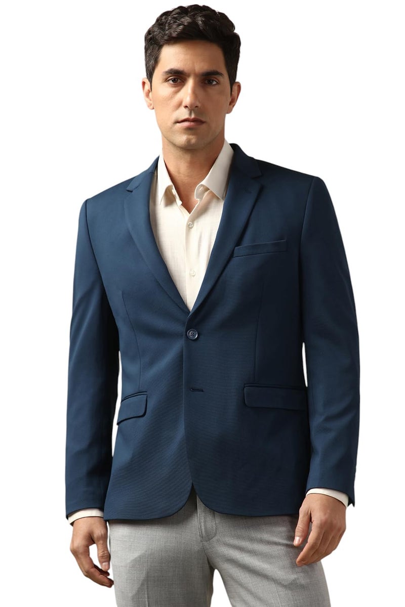 Peter England Men Classic Single Breasted Blazer (PIBZWNSPG53252_Charcoal) - Image 1