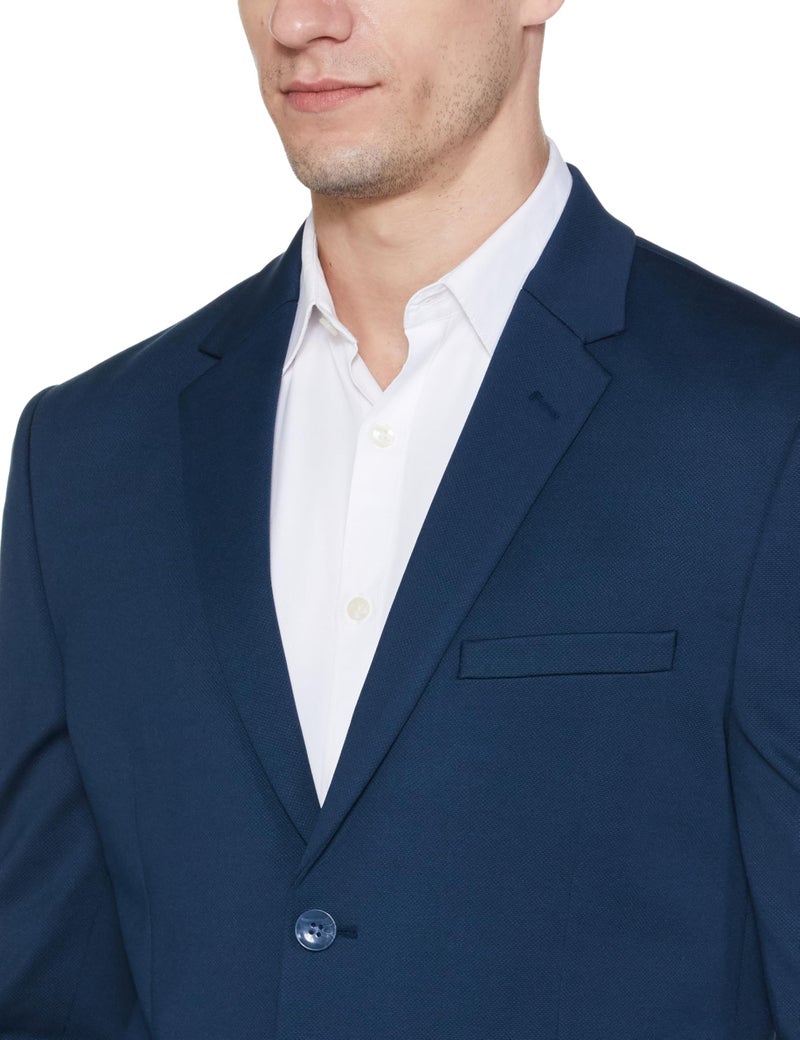Peter England Men Classic Single Breasted Blazer (PIBZWNSPG53252_Charcoal) - Image 2