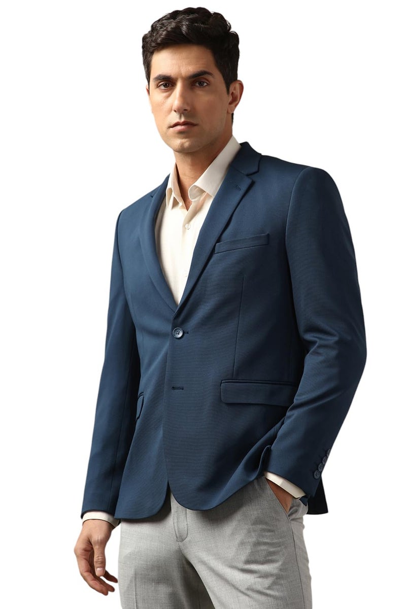 Peter England Men Classic Single Breasted Blazer (PIBZWNSPG53252_Charcoal) - Image 3