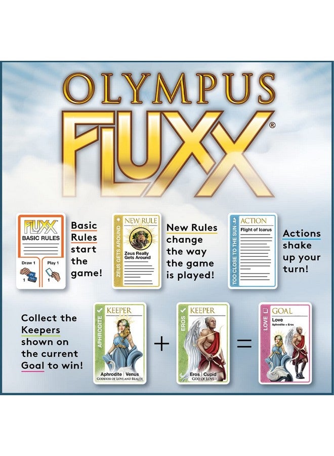Looney Labs Looney Labs Olympus Fluxx Card Game - Explore Mythology with Rule-Changing Twists  - Image 2