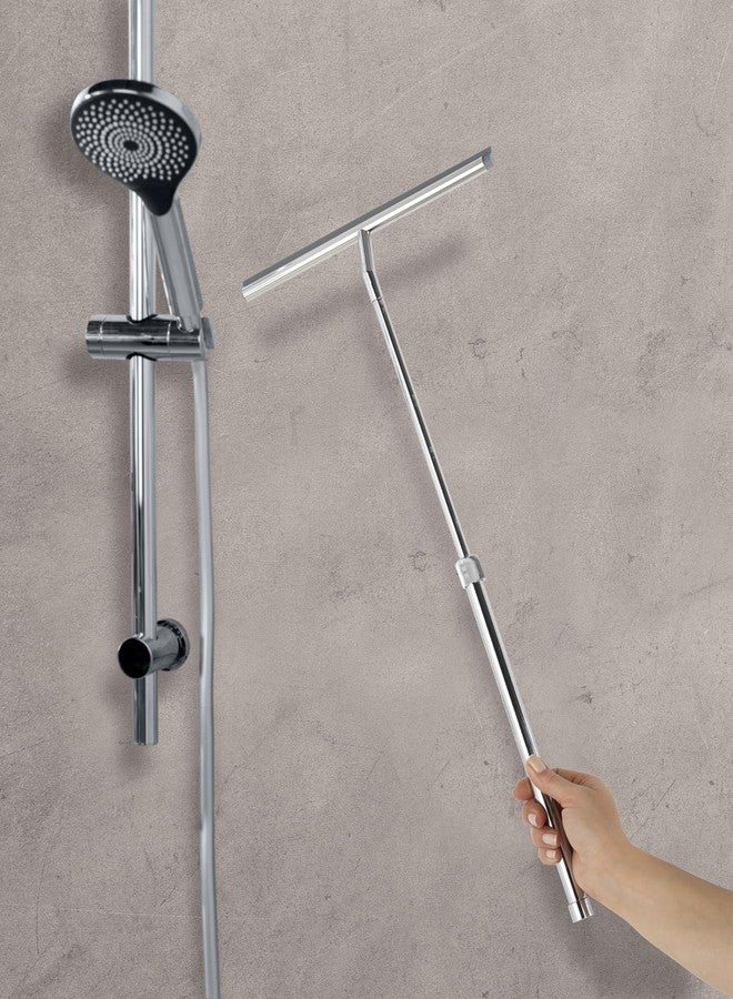 WENKO Shower Squeegee, Multi Purpose Squeegee for Window, Glass Door, Bathroom, Extendable Mirror Squeegee, Stainless Steel, Rustproof, 10 Inches, Shiny - Image 5