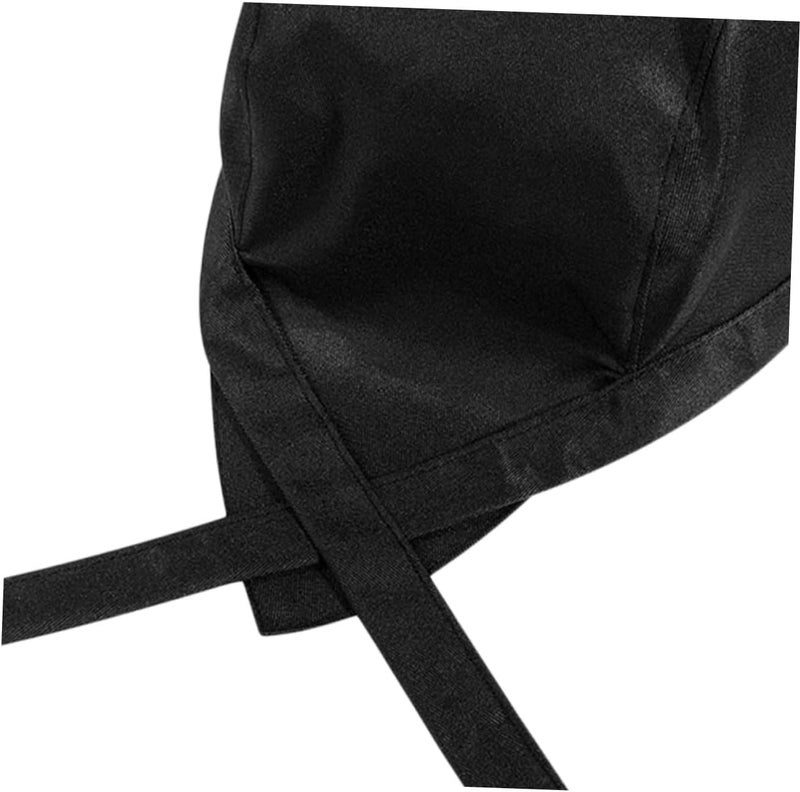 2Pcs Black Chef Hats Kitchen Skull Caps Catering Headwear for Chefs Cooks Bakers Reusable Cloth Caps for Restaurant Shop and BBQ - Image 3