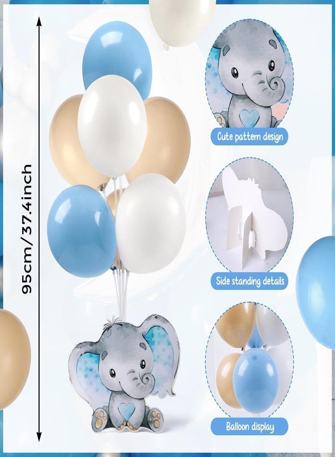 YLOLUL 12 Sets Elephant Baby Shower Balloon Stand Kit for Table It's a Boy Baby Shower with Balloon Decoration for Elephant Theme Gender Reveal Birthday Party Table Decorations Supplies - Image 3