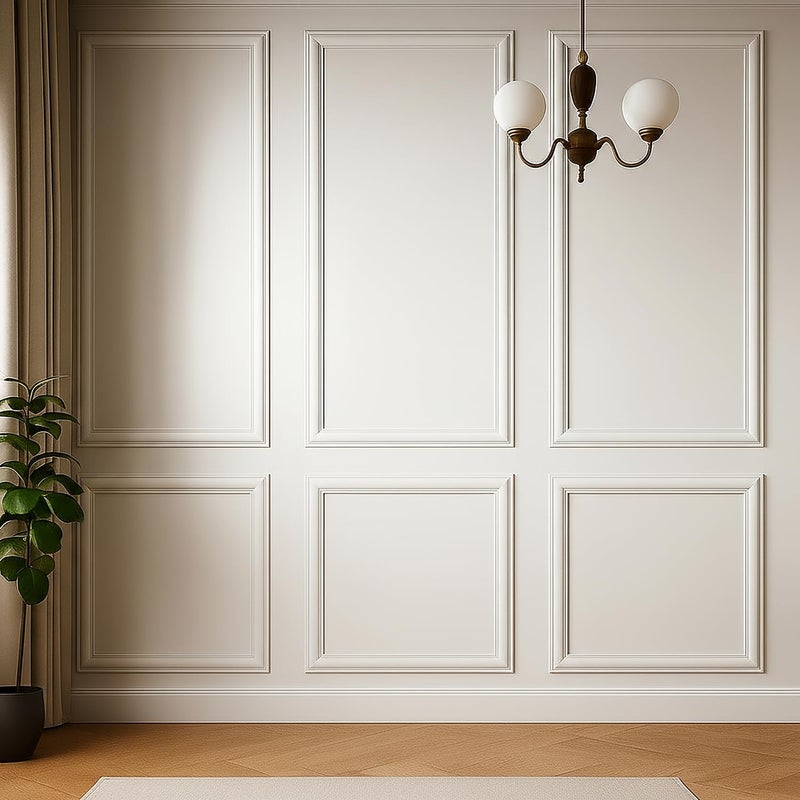 TRAIN2 ART Peel and Stick Wall Molding Kit,6 Sets Pre-Cut Wainscoting Panels for Interior Wall Moulding Decor,Pre Made Wainscoting Wall Panel for Home Decoration Accent Wall (24x54in) - Image 4