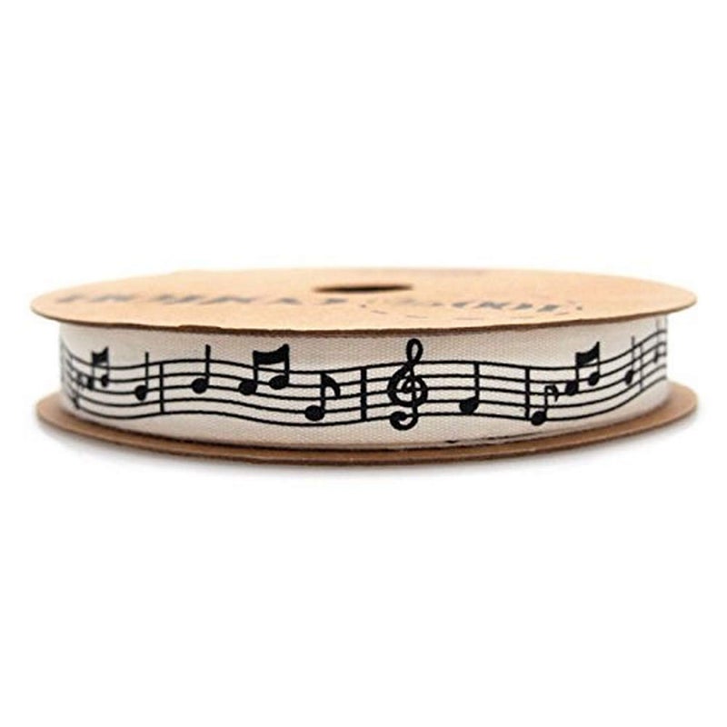 Firefly Imports Homeford Black Musical Notes Cotton Ribbon, 5/8-Inch, 10-Yard - Image 4