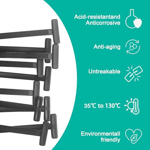 KHPHEIY 150Pcs Nylon Universal Cable Tie Buckle - New Multifunctional Nylon Zip Ties, Heavy Duty Plastic Rivet T Zip Ties Style, for Daily Maintenance And Fixing Of Automobiles - Image 5
