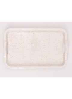 Bright Designs Melamine Rectangle Tray Set of 1 
  (L 55cm W 35cm) Creamy with brown  - Image 2