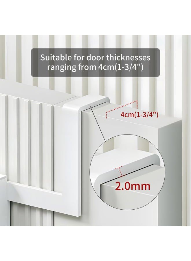 RFOUO Backpack Hanger for Closet, Metal Storage Rack Backpack Hooks,2 Tiered Over The Door Hanger for Backpack,Heavy Duty Over The Door Hook Storage for Backpack, Coat, Bag, Hat,White - Image 4